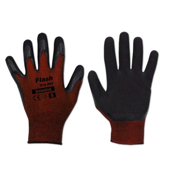 Купить рукавички захисні flash grip red латекс, розмір 7, rwfgrd7