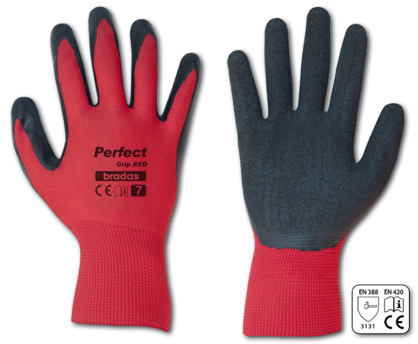 Купить перчатки защитные perfect grip red латекс, размер 9, rwpgrd9