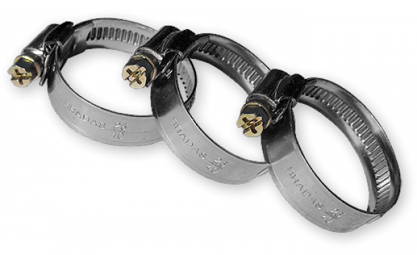 Хомут черв'ячний нержавіючий BRADAS 130-150мм, BSW2130-150/12
