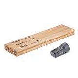 Набір будівельних олівців з точилкою HB 180mm OCTAGON, 6 шт. дерево, DIY-PC2OC18WD/S6B