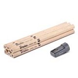 Набір будівельних олівців з точилкою HB  TRIANGLE, 180мм, 6 шт., деревний, DIY-PC2TR18WD/S6B