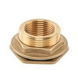 Купить втулка для бака рв 1" - рз 1 1/4" з гайкою та прокладкою 1 1/4", brass, br-p100114 в Украине.