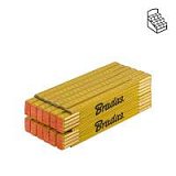 Лінійка розкладна, дерево, 2м, пружина, жовтий, DIY-MFW21YL/12BOX