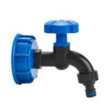 Набір IBC РВ S60x6, кран, нейлон РЗ 1/2" на шланг 5/8", 1/2" + ніпель, IBCS60-WL-K112